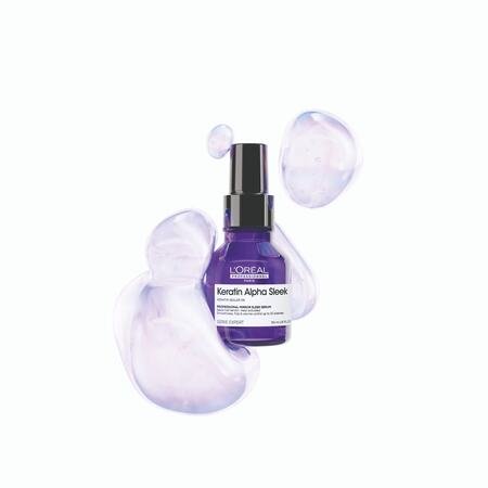 Fioletowa butelka serum Keratin Alpha Seek