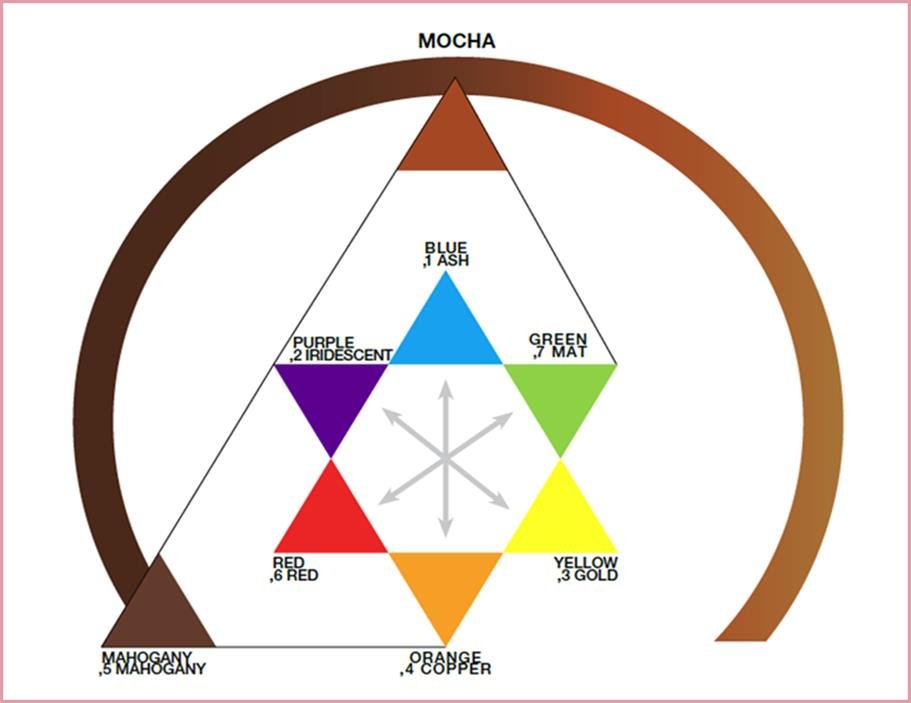 Kolorowe trójkąty i okrągły diagram pokazujący klasyfikację barwy moczu.